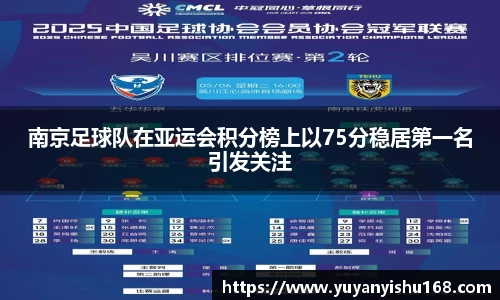 南京足球队在亚运会积分榜上以75分稳居第一名引发关注