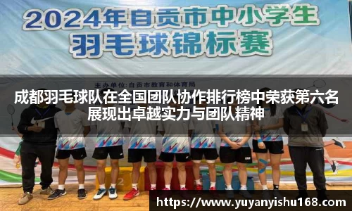 成都羽毛球队在全国团队协作排行榜中荣获第六名展现出卓越实力与团队精神