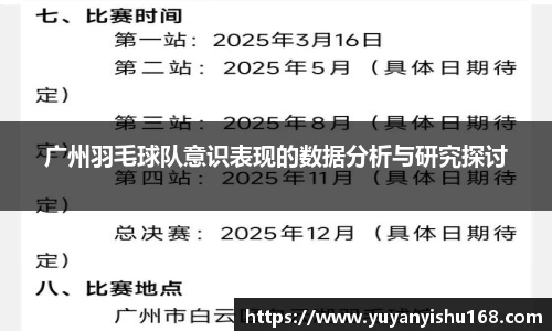 广州羽毛球队意识表现的数据分析与研究探讨